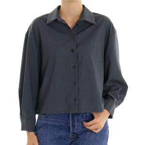 CAMICIA CROP ANTRACITE